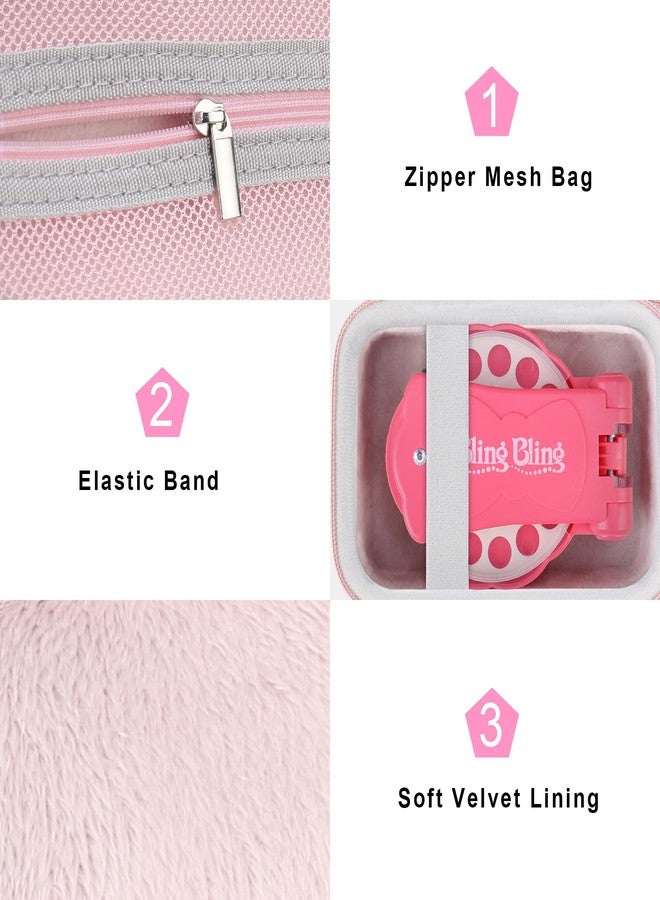 Canboc Carrying Case for Blinger Diamond Starter Kit, Blinger Sparkle Collection Box, Mesh Pocket fit Accessories,Pink (Case Only) - Image 5